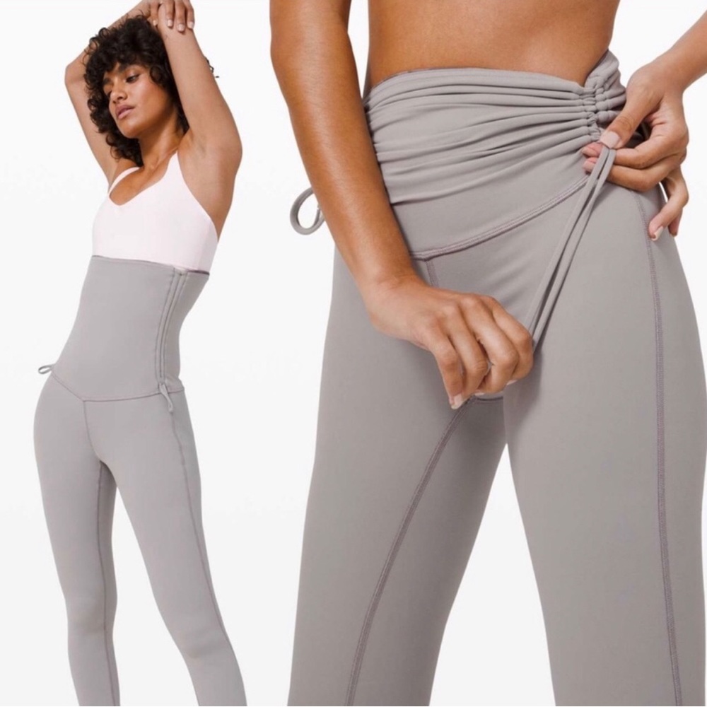 SOLD // Lululemon Hug Your Core SHR Tights 28” *R Rejuvenate Dark Chrome Size 2